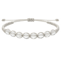 Pulsera Hilo encerado con Cuarzo Blanco - Cuentas de Piedras Naturales cotigo