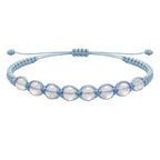 Pulsera Hilo encerado con Opalina - Cuentas de Piedras Naturales cotigo
