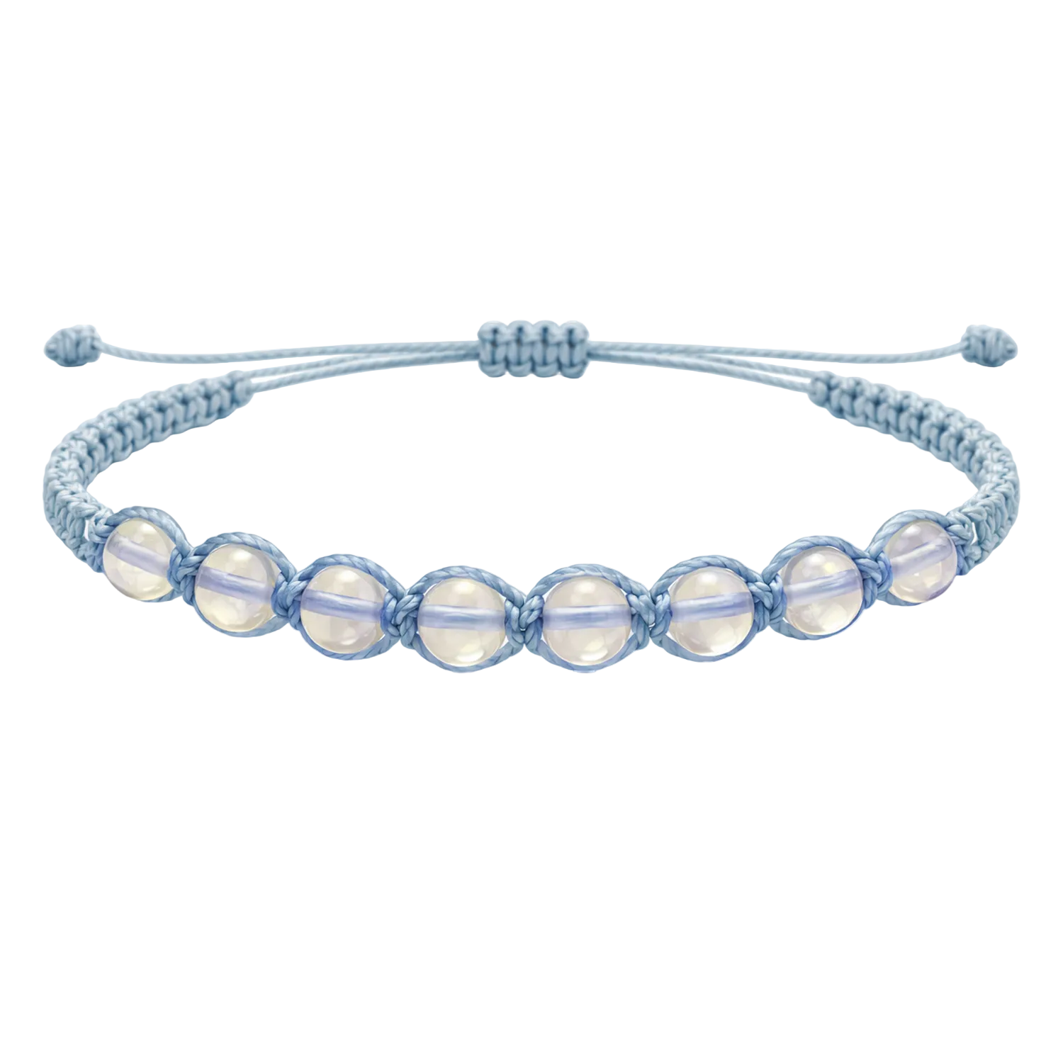 Pulsera Hilo encerado con Opalina - Cuentas de Piedras Naturales cotigo
