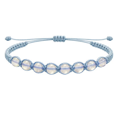 Pulsera Hilo encerado con Opalina - Cuentas de Piedras Naturales