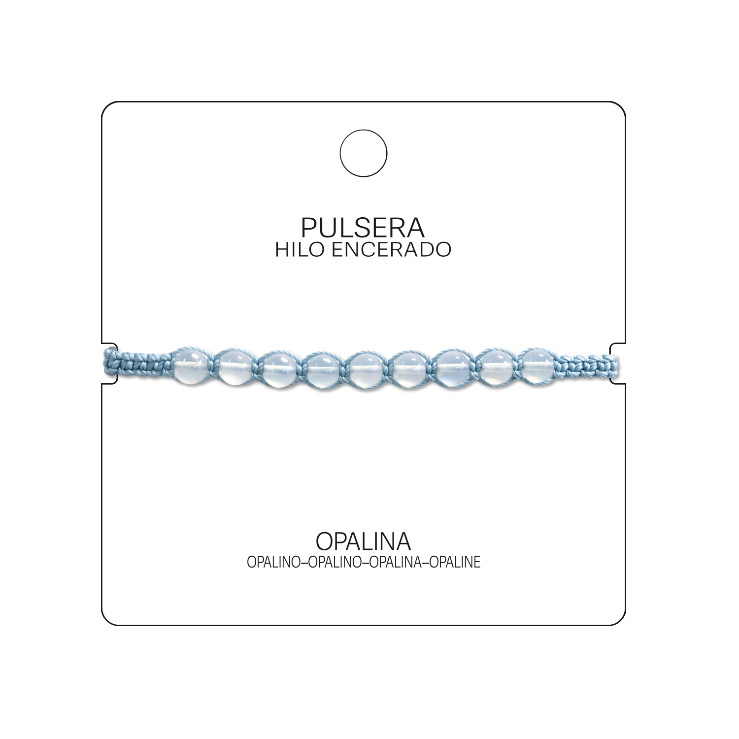 Pulsera Hilo encerado con Opalina - Cuentas de Piedras Naturales cotigo
