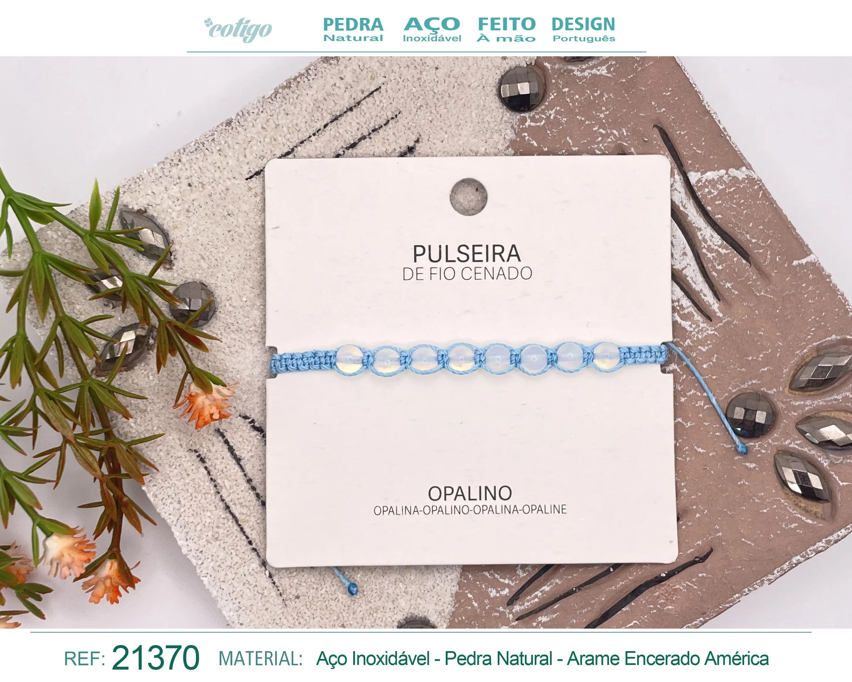 Pulsera Hilo encerado con Opalina - cotigo