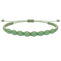 Pulsera Hilo encerado con Aventurina Verde - Cuentas de Piedras Naturales cotigo