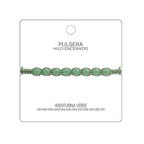 Pulsera Hilo encerado con Aventurina Verde - Cuentas de Piedras Naturales cotigo