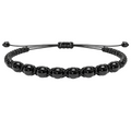 Pulsera Hilo encerado con Agata Negra - Cuentas de Piedras Naturales cotigo