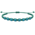 Pulsera Hilo encerado con Turquesa - Cuentas de Piedras Naturales cotigo