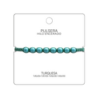 Pulsera Hilo encerado con Turquesa - Cuentas de Piedras Naturales cotigo