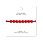 Pulsera Hilo encerado con Carneola - Cuentas de Piedras Naturales cotigo