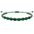 Pulsera Hilo encerado con Malaquita - Cuentas de Piedras Naturales cotigo