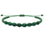 Pulsera Hilo encerado con Malaquita - Cuentas de Piedras Naturales cotigo
