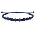 Pulsera Hilo encerado con Lapislázuli - Cuentas de Piedras Naturales cotigo