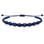 Pulsera Hilo encerado con Lapislázuli - Cuentas de Piedras Naturales cotigo