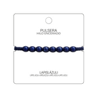 Pulsera Hilo encerado con Lapislázuli - Cuentas de Piedras Naturales cotigo