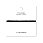 Pulsera Negra "Esencia" - Hilo Trenzado Minimalista Ajustable cotigo