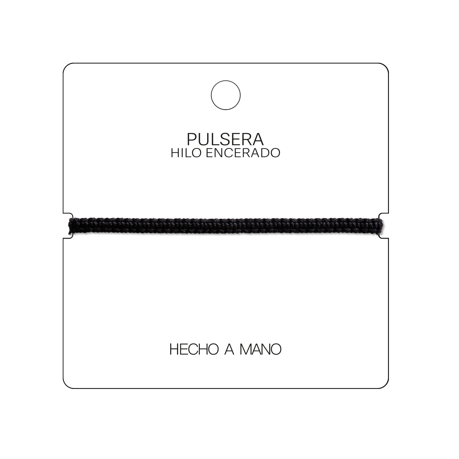 Pulsera Negra "Esencia" - Hilo Trenzado Minimalista Ajustable cotigo