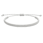 Pulsera Blanca "Esencia" - Hilo Trenzado Minimalista Ajustable cotigo