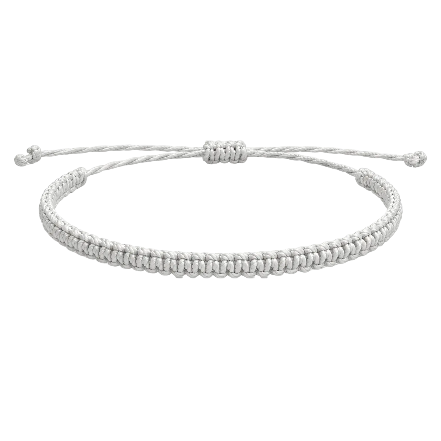 Pulsera Blanca "Esencia" - Hilo Trenzado Minimalista Ajustable cotigo