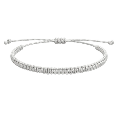 Pulsera Blanca "Esencia" - Hilo Trenzado Minimalista Ajustable