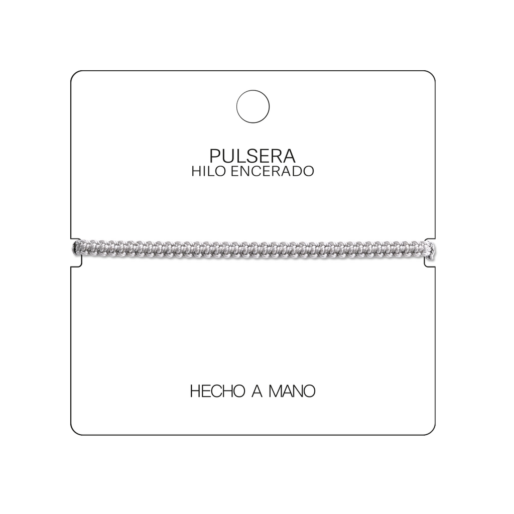 Pulsera Blanca "Esencia" - Hilo Trenzado Minimalista Ajustable cotigo