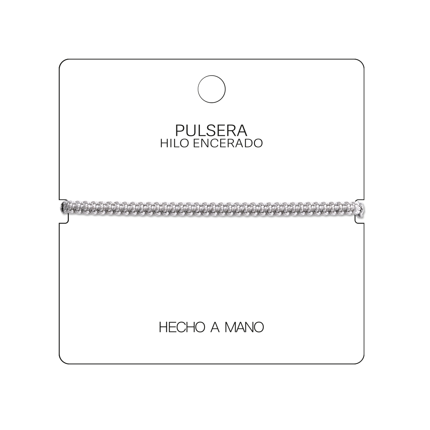Pulsera Blanca "Esencia" - Hilo Trenzado Minimalista Ajustable cotigo