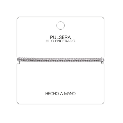Pulsera Blanca "Esencia" - Hilo Trenzado Minimalista Ajustable