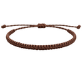 Pulsera Marrón Oscuro "Esencia" - Hilo Trenzado Minimalista Ajustable cotigo