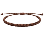 Pulsera Marrón Oscuro "Esencia" - Hilo Trenzado Minimalista Ajustable cotigo