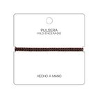 Pulsera Marrón Oscuro "Esencia" - Hilo Trenzado Minimalista Ajustable cotigo