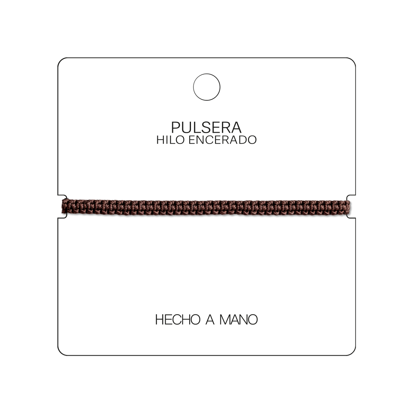 Pulsera Marrón Oscuro "Esencia" - Hilo Trenzado Minimalista Ajustable