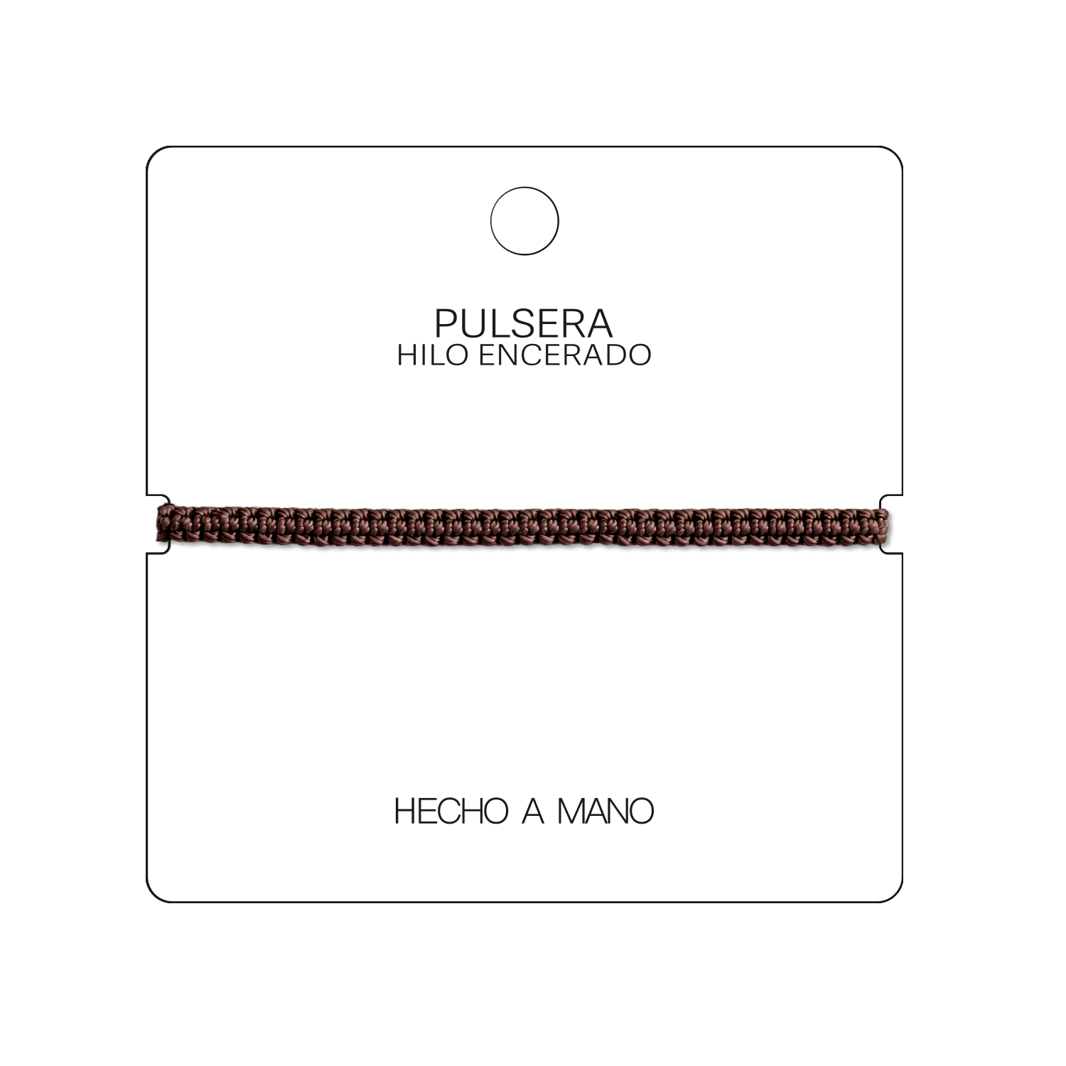 Pulsera Marrón Oscuro "Esencia" - Hilo Trenzado Minimalista Ajustable cotigo