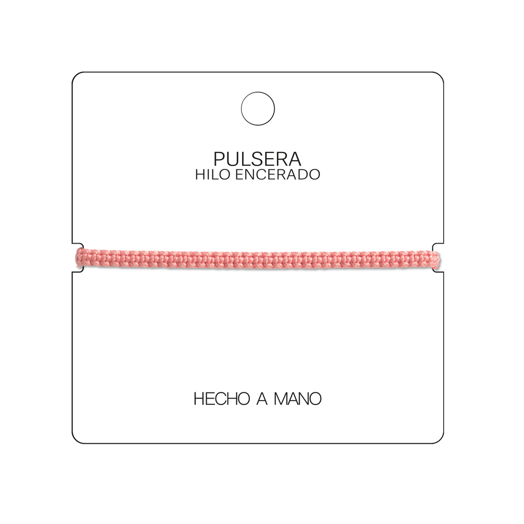Pulsera Rosa Pastel "Esencia" - Hilo Trenzado Minimalista Ajustable cotigo