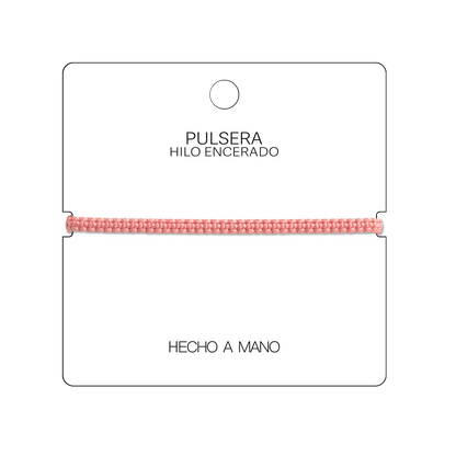 Pulsera Rosa Pastel "Esencia" - Hilo Trenzado Minimalista Ajustable