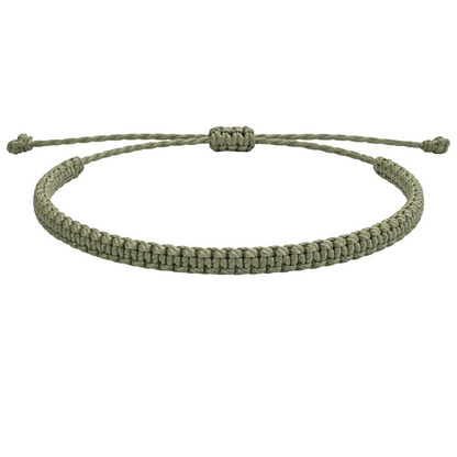 Pulsera Verde "Esencia" - Hilo Trenzado Minimalista Ajustable