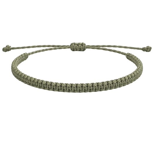 Pulsera Verde "Esencia" - Hilo Trenzado Minimalista Ajustable