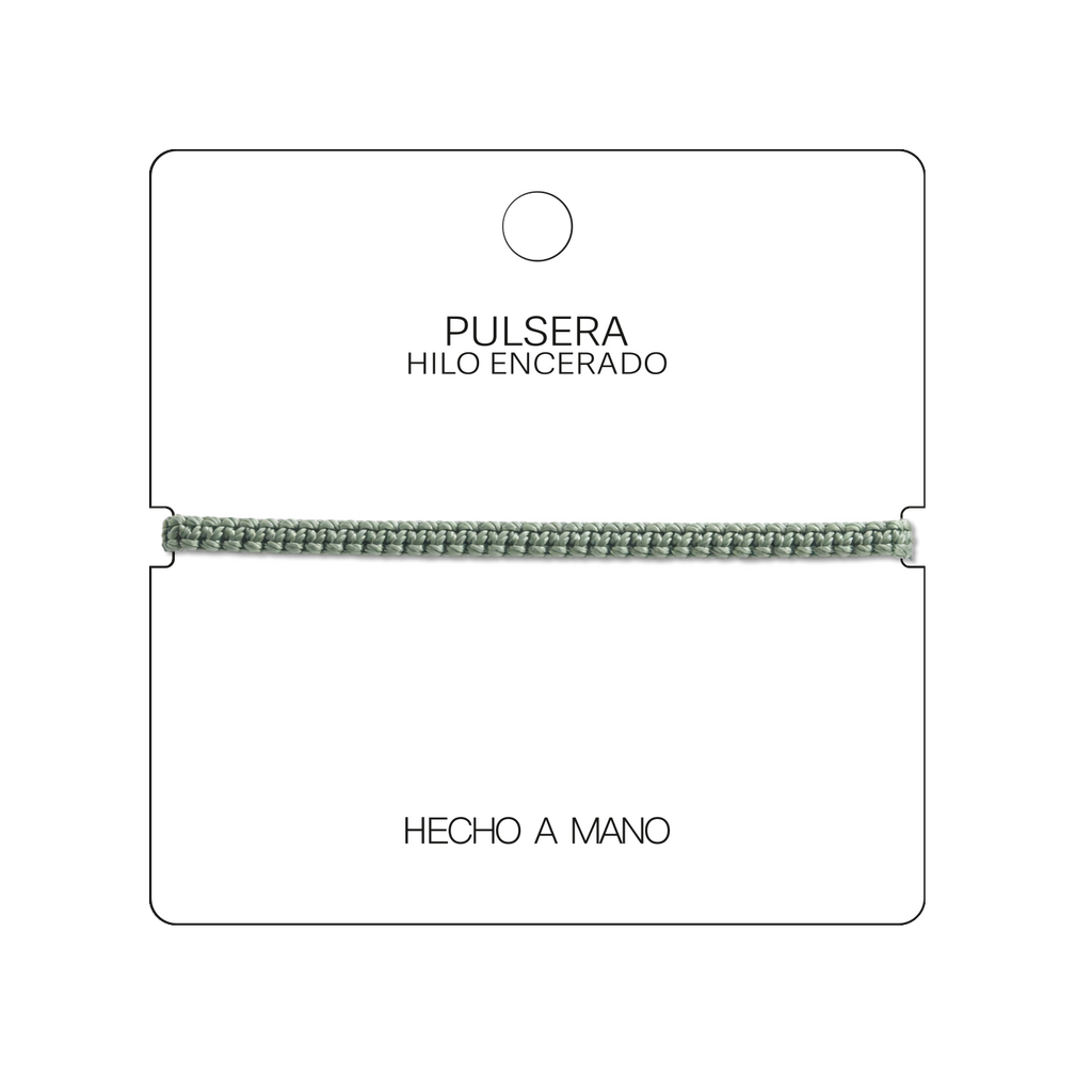 Pulsera Verde "Esencia" - Hilo Trenzado Minimalista Ajustable cotigo
