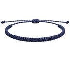 Pulsera Azul Marino "Esencia" - Hilo Trenzado Minimalista Ajustable cotigo