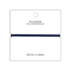 Pulsera Azul Marino "Esencia" - Hilo Trenzado Minimalista Ajustable cotigo