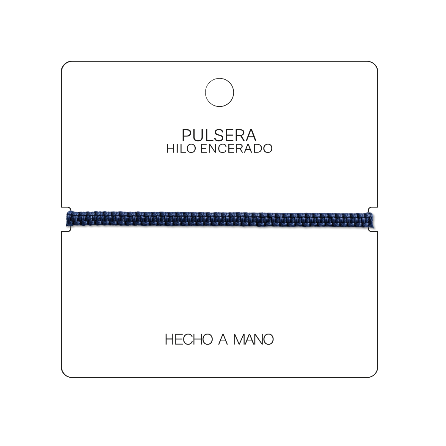 Pulsera Azul Marino "Esencia" - Hilo Trenzado Minimalista Ajustable cotigo