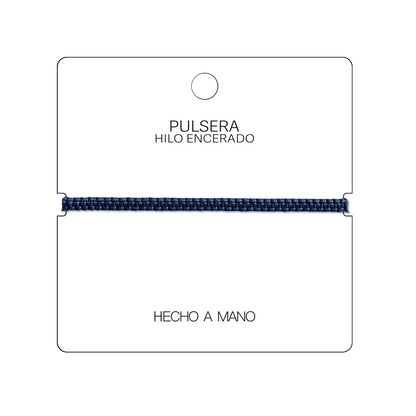Pulsera Azul Marino "Esencia" - Hilo Trenzado Minimalista Ajustable