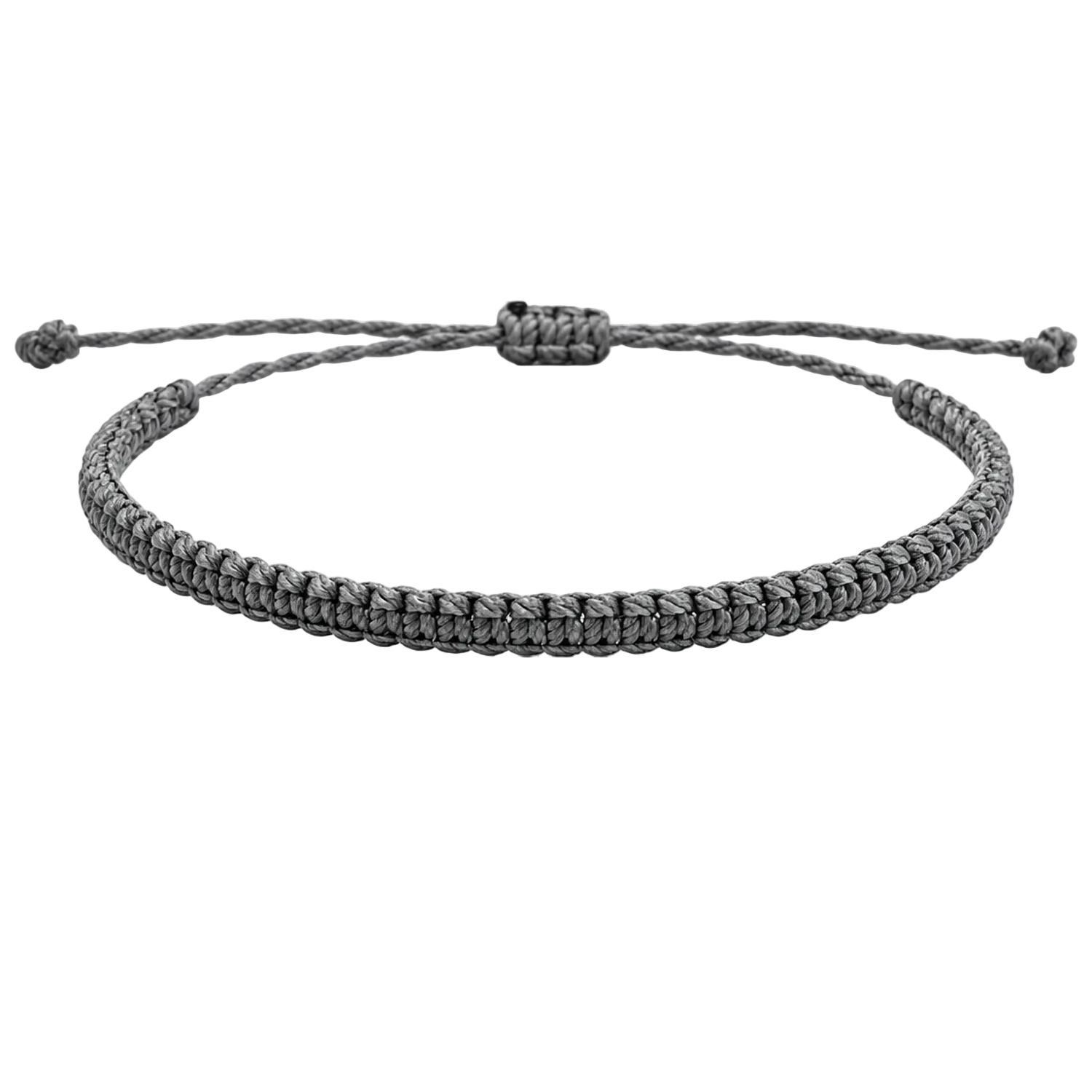 Pulsera Gris Antracita "Esencia" - Hilo Trenzado Minimalista Ajustable cotigo