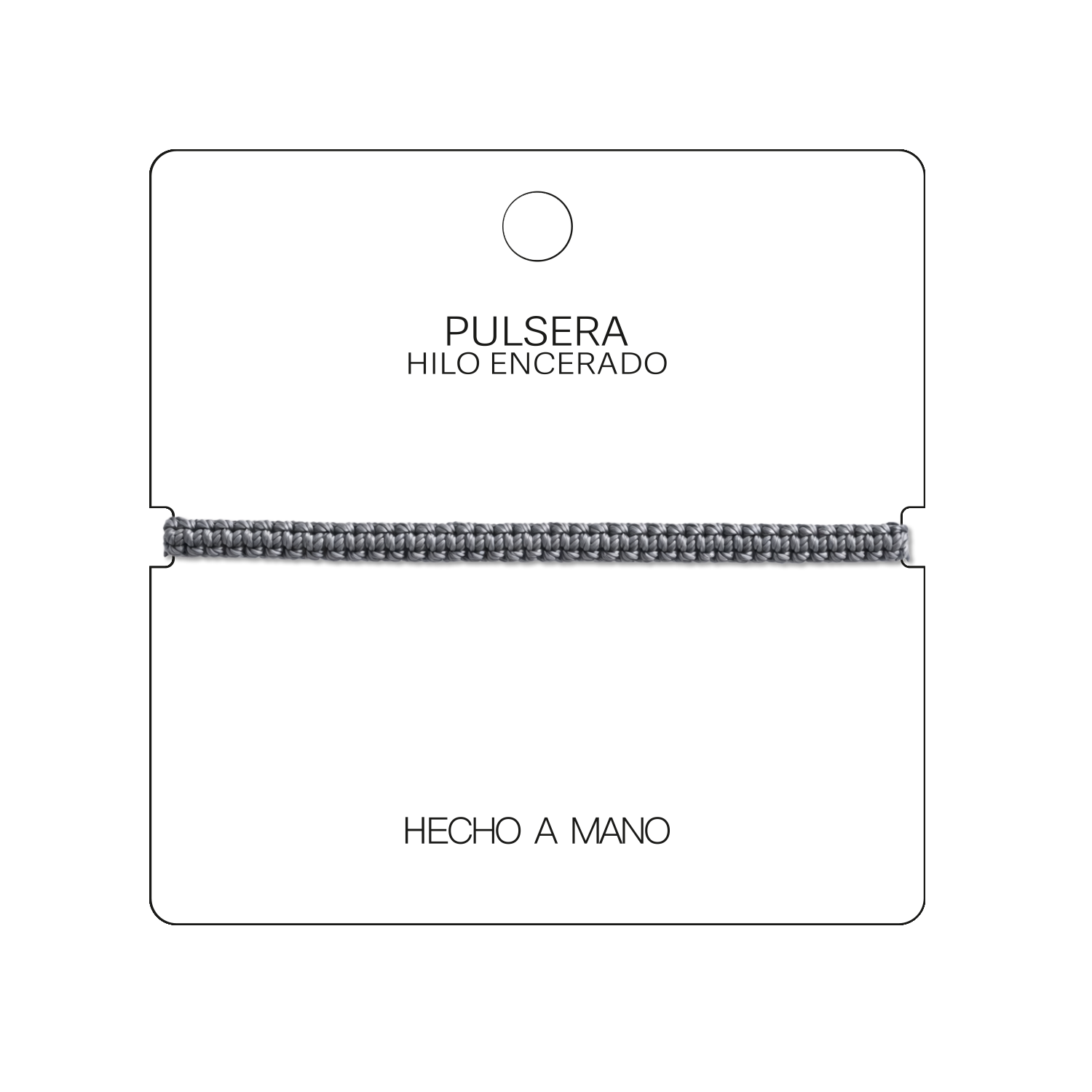 Pulsera Gris Antracita "Esencia" - Hilo Trenzado Minimalista Ajustable cotigo