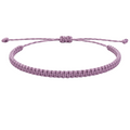 Pulsera Morado "Esencia" - Hilo Trenzado Minimalista Ajustable cotigo