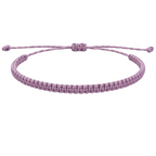 Pulsera Morado "Esencia" - Hilo Trenzado Minimalista Ajustable cotigo