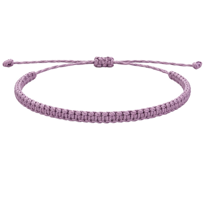 Pulsera Morado "Esencia" - Hilo Trenzado Minimalista Ajustable