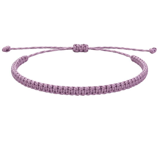 Pulsera Morado "Esencia" - Hilo Trenzado Minimalista Ajustable