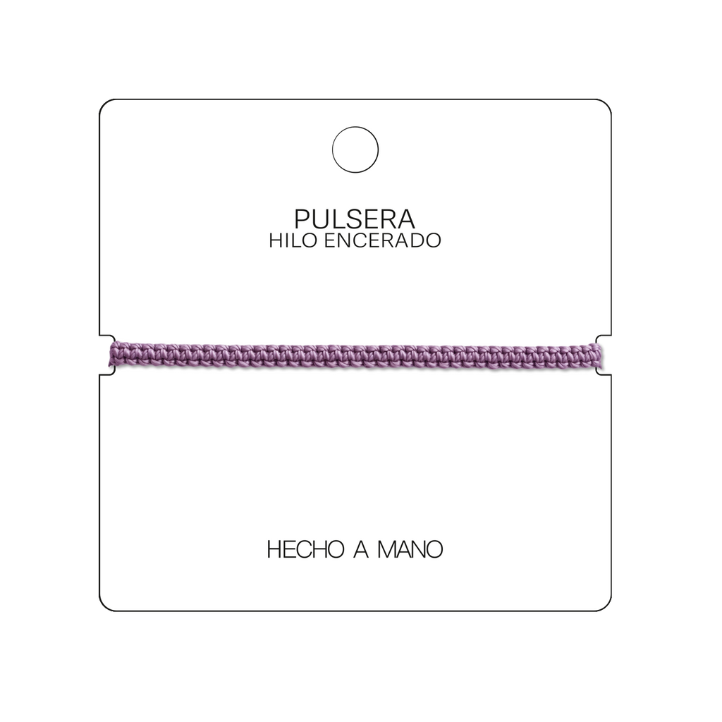 Pulsera Morado "Esencia" - Hilo Trenzado Minimalista Ajustable cotigo