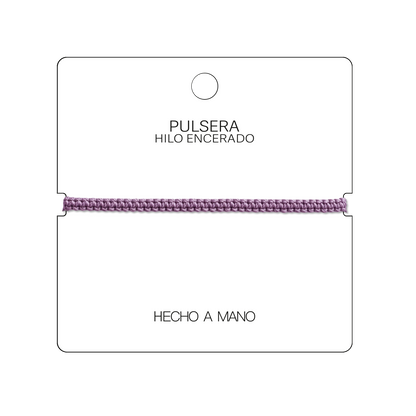 Pulsera Morado "Esencia" - Hilo Trenzado Minimalista Ajustable
