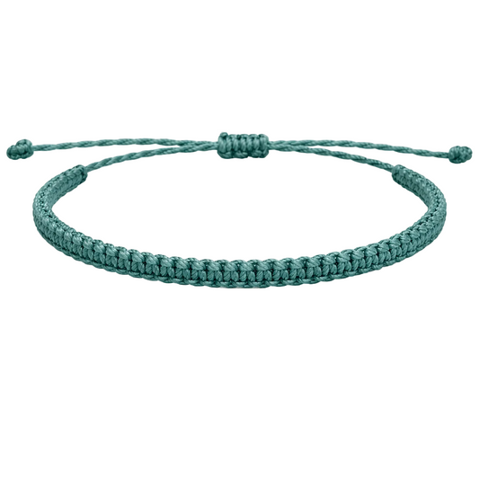 Pulsera Verde Bosque "Esencia" - Hilo Trenzado Minimalista Ajustable