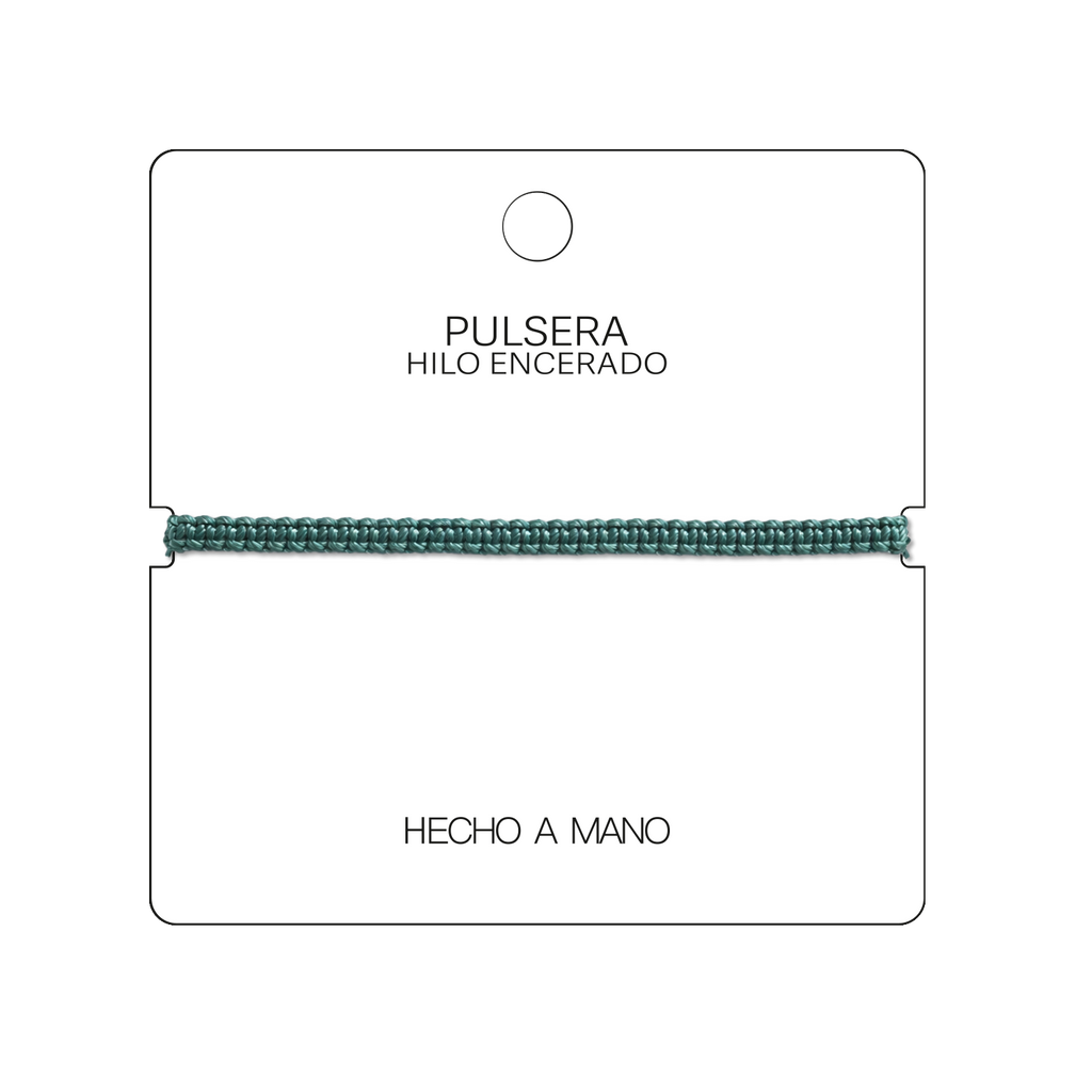Pulsera Verde Bosque "Esencia" - Hilo Trenzado Minimalista Ajustable cotigo