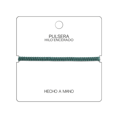 Pulsera Verde Bosque "Esencia" - Hilo Trenzado Minimalista Ajustable